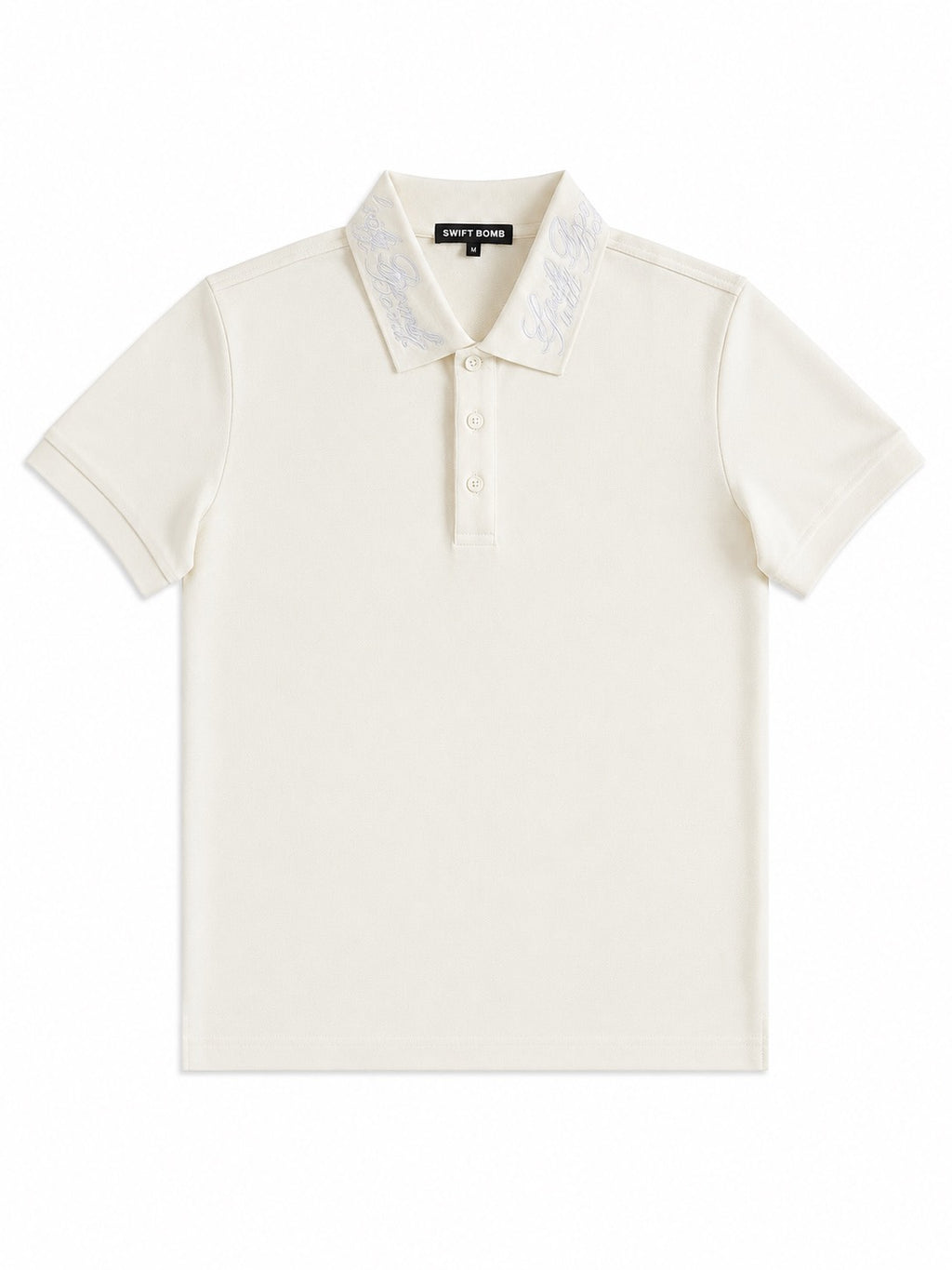 Swift Bomb Script Polo WHITE