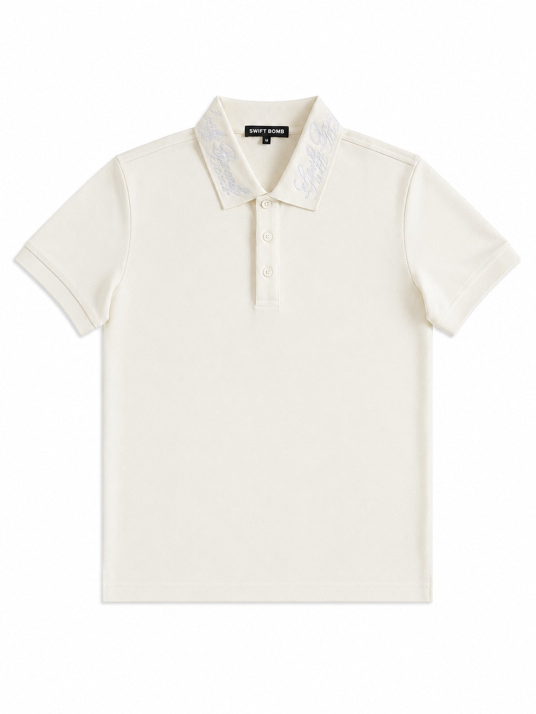 Swift Bomb Script Polo WHITE
