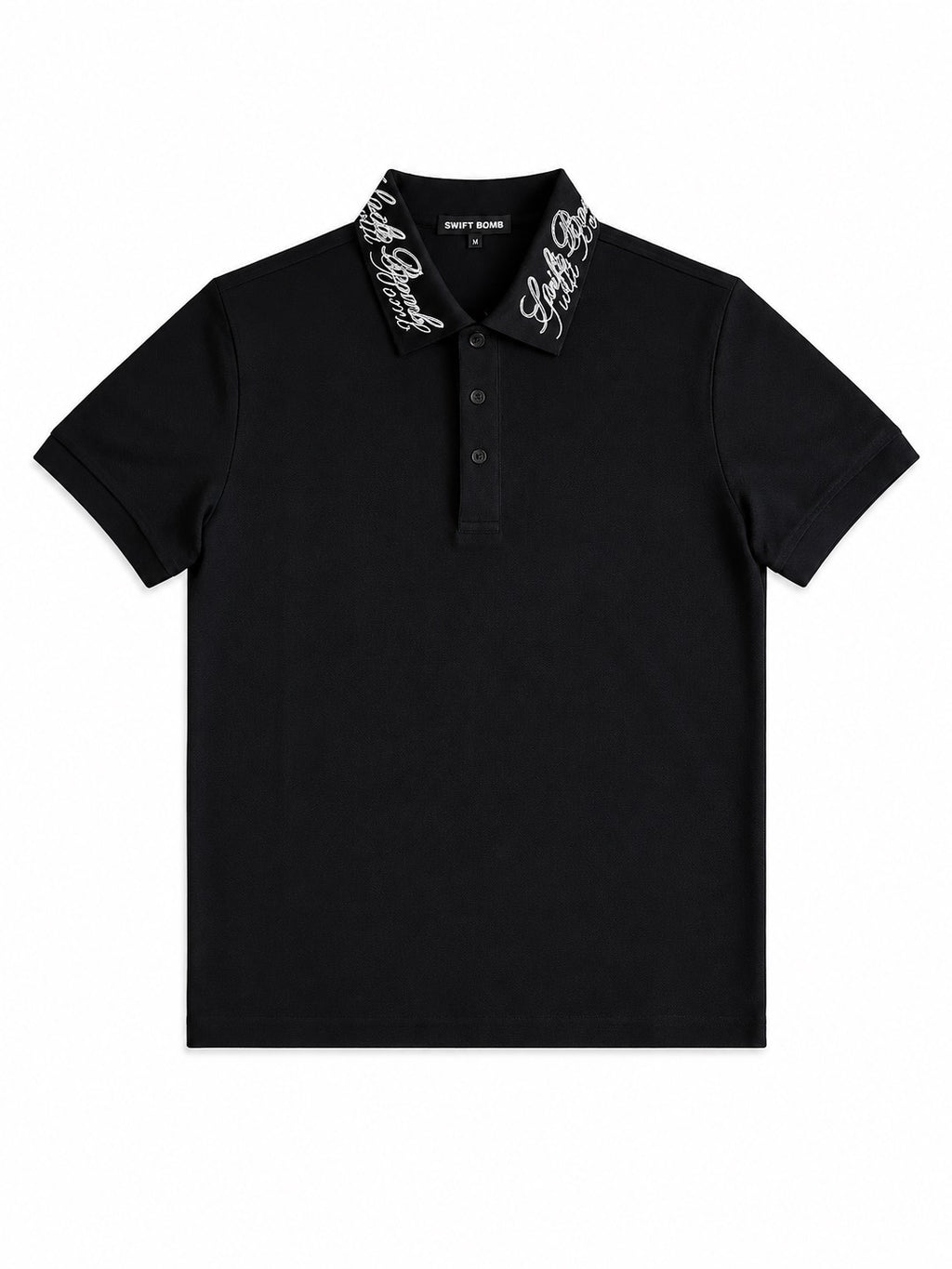 Swift Bomb Script Polo BLACK