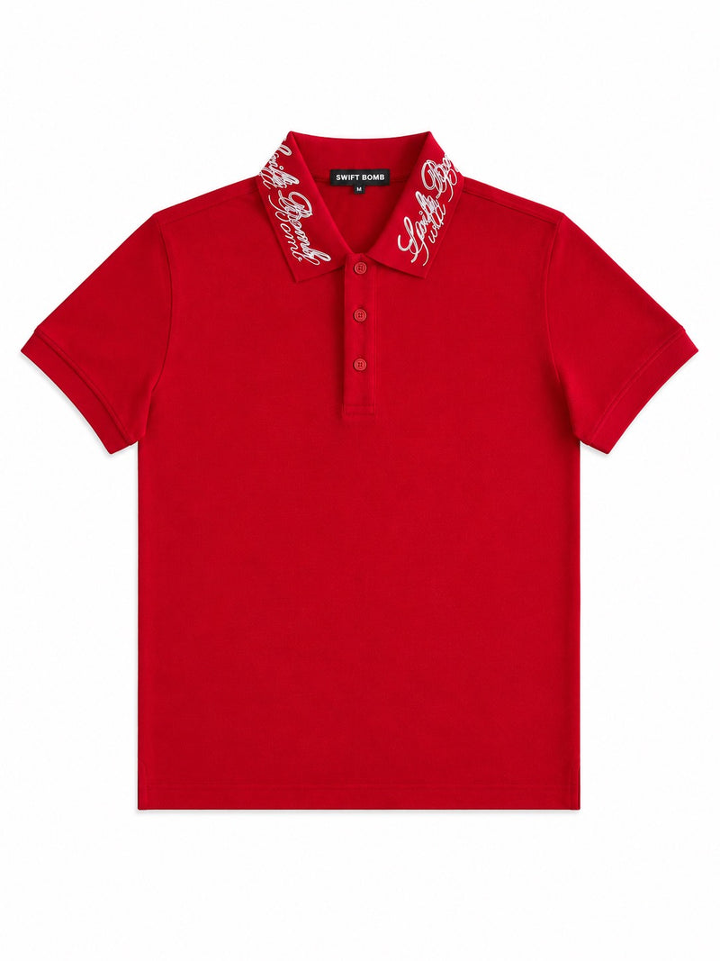 Swift Bomb Script Polo RED