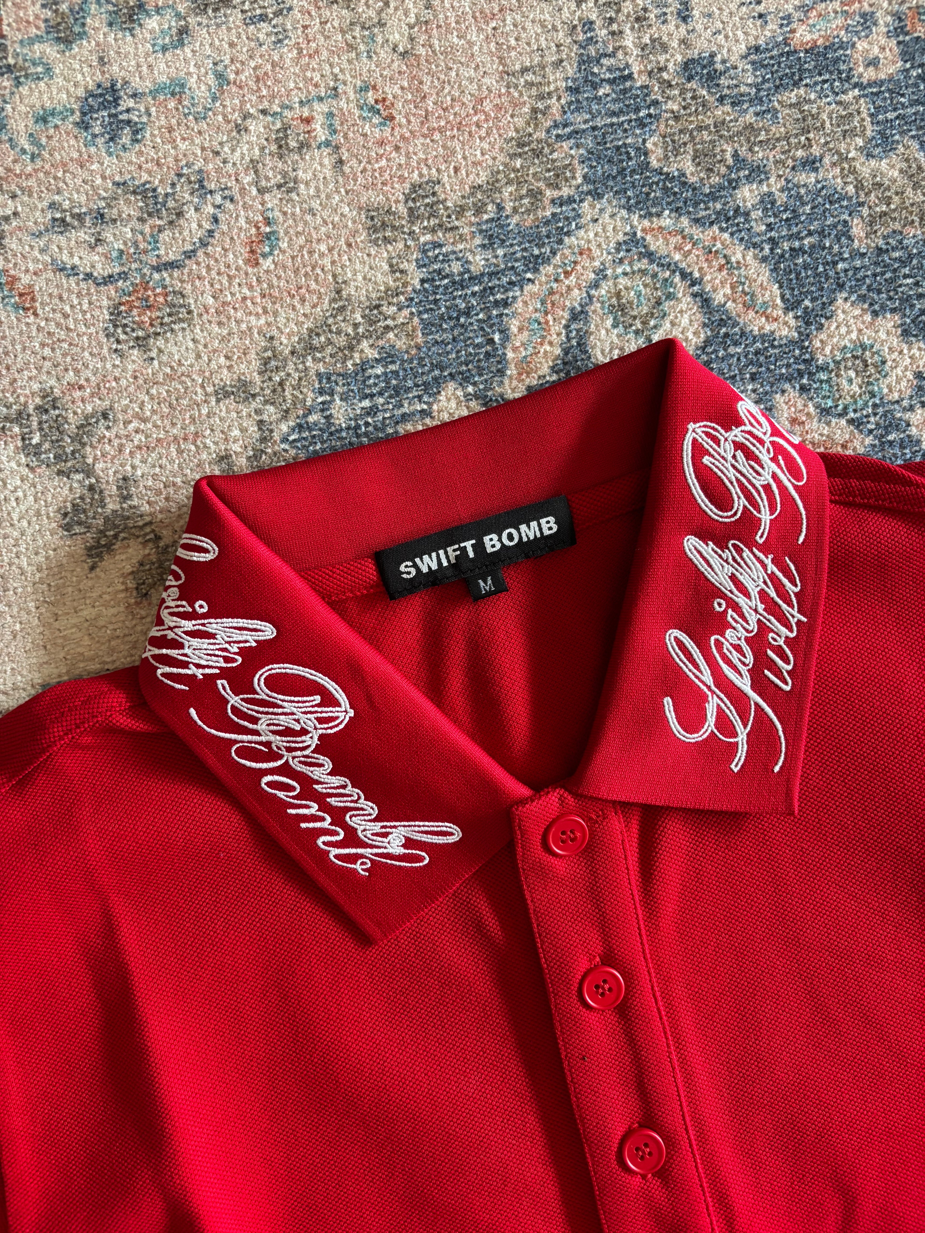 Swift Bomb Script Polo RED